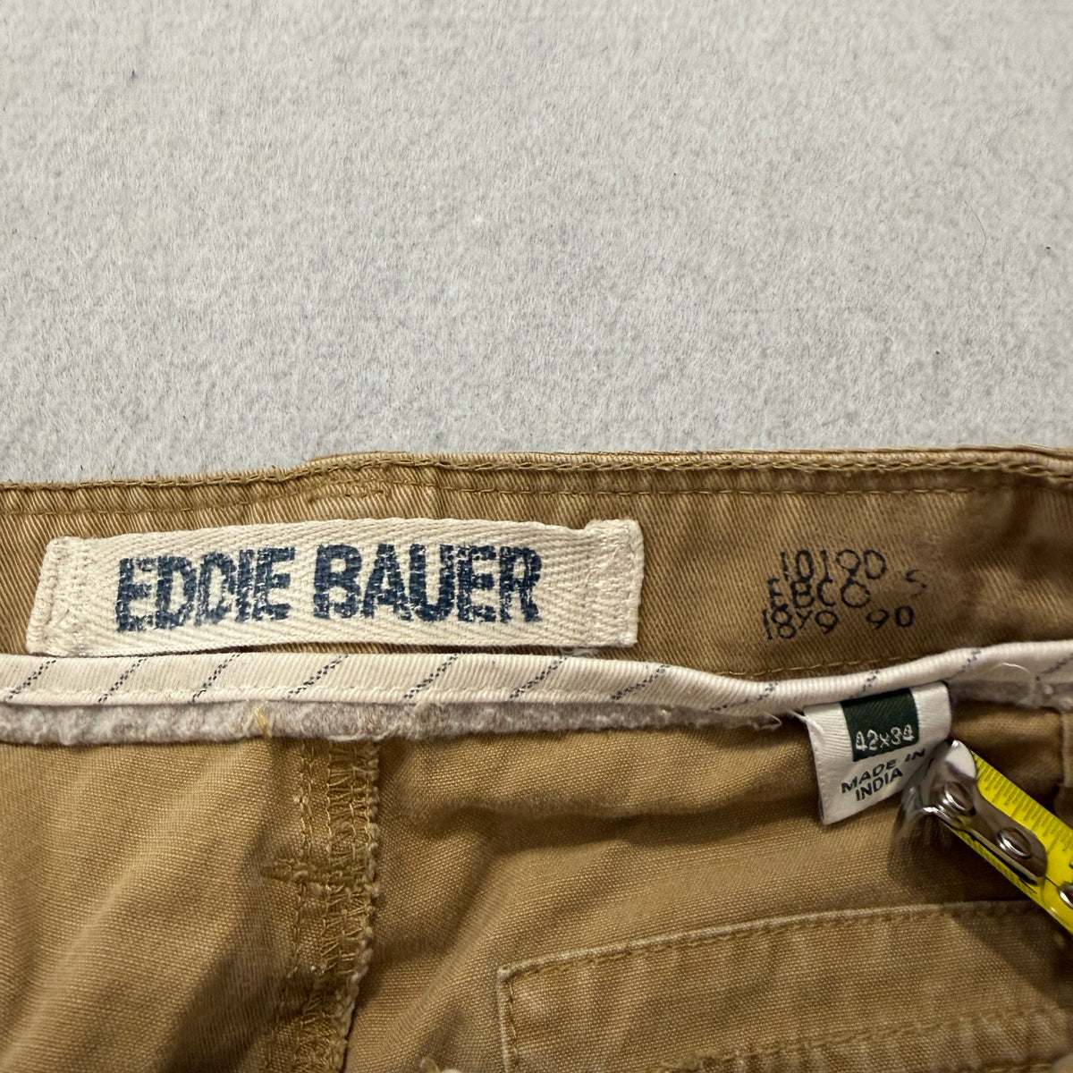 Eddie Bauer Cargo Pants Men's Khaki Tan Cotton Utility Pockets Relaxed Size 42 photo 3
