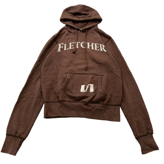 Vintage League Collegiate Fletcher Mens Brown Pullover Hoodie Heavyweight Size S
