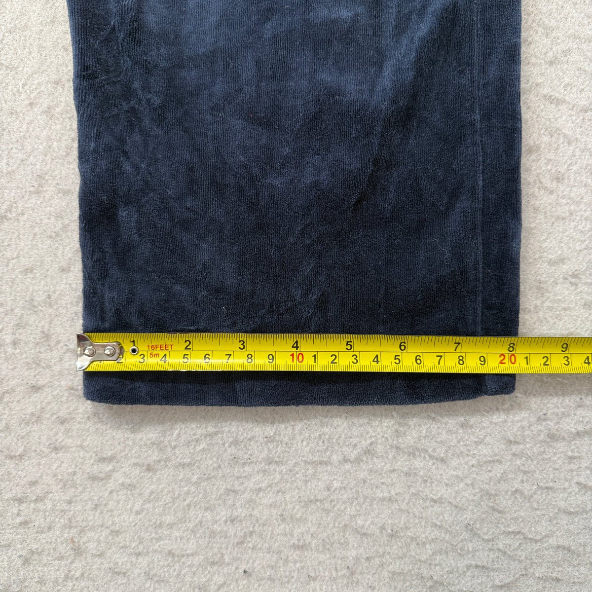 Vintage Juicy Couture Women Navy Blue Velour Flared Track Pant Drawstring Size L