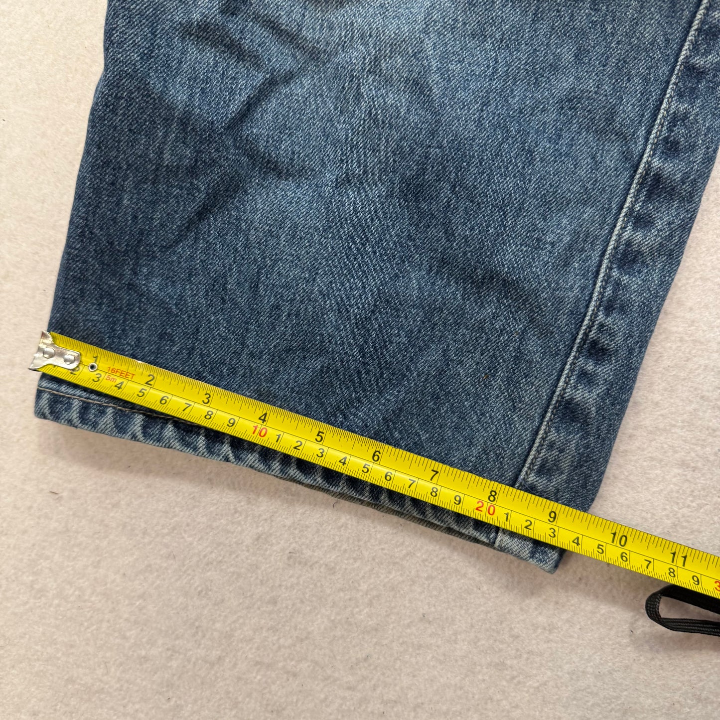 Marithe Francois Girbaud Mens Medium Blue Denim Straight Wide Leg Jeans Size 40M