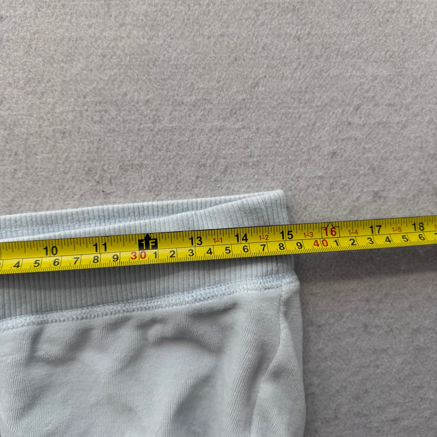 Hollister Women's Ice Blue Velour Flared Track Pant Loungewear Low Rise Size M