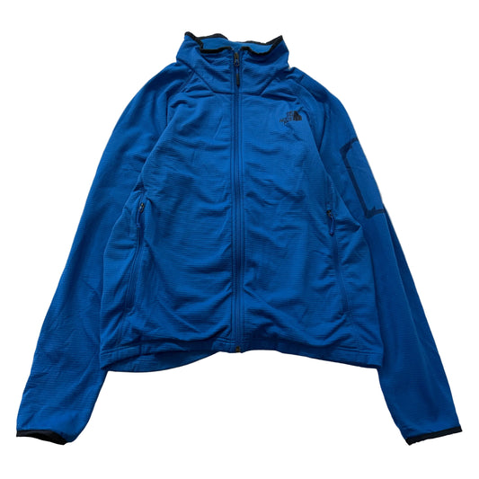 The North Face Mens Blue Full Zip Fleece Jacket Arm Pocket Hiking Outdoor Size L