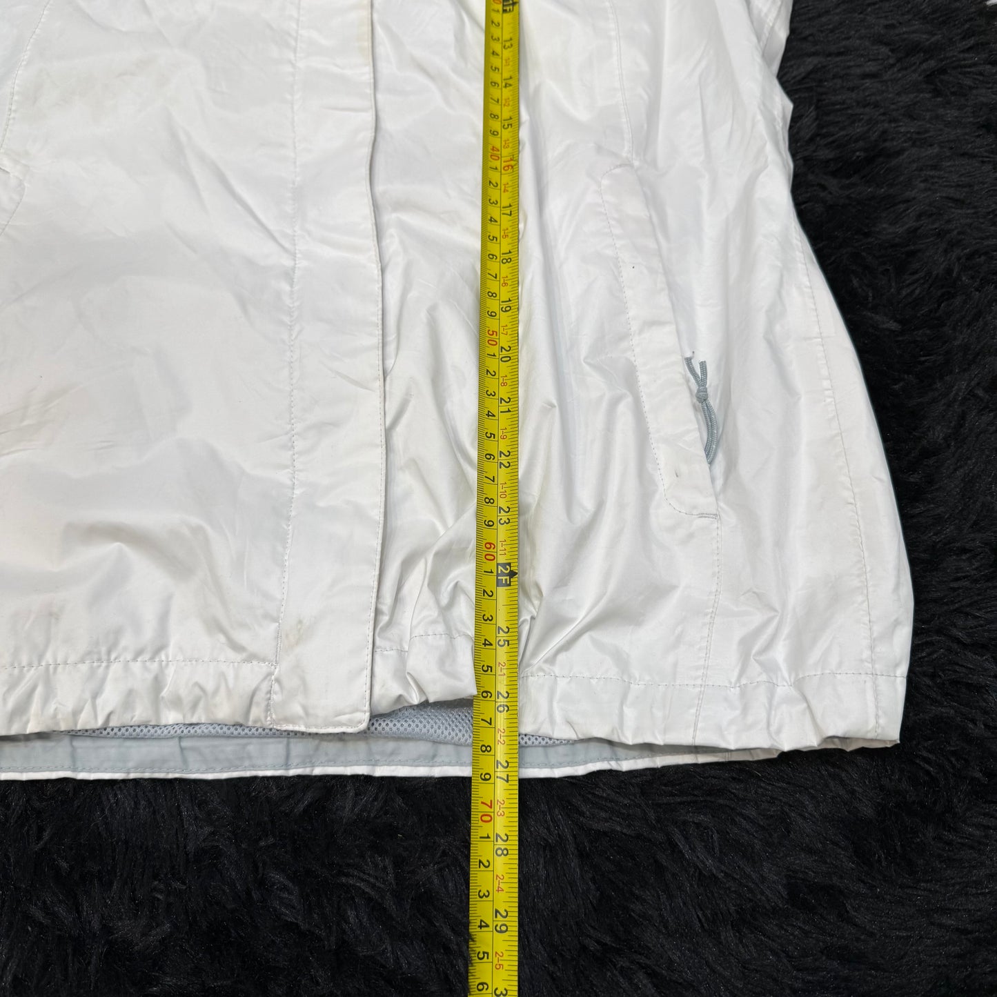 Columbia Women's White Nylon Zip Up Lightweight Windbreaker Jacket Y2K Size S