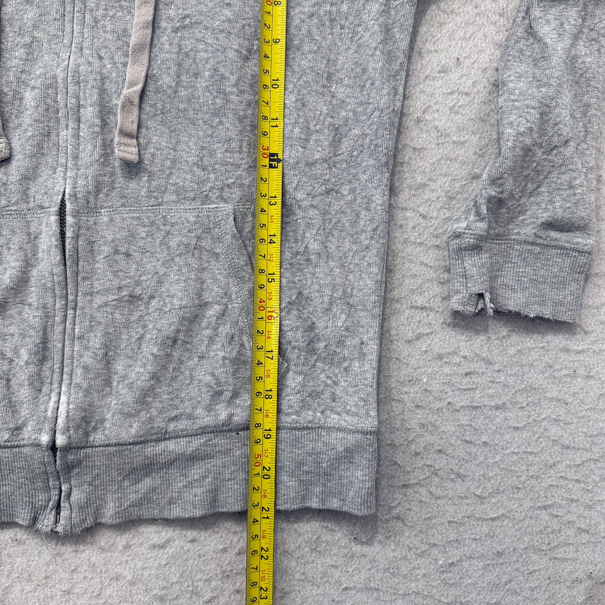 Victoria's Secret PINK Women's Heather Gray Velour Zip-Up Hoodie Pockets Size S