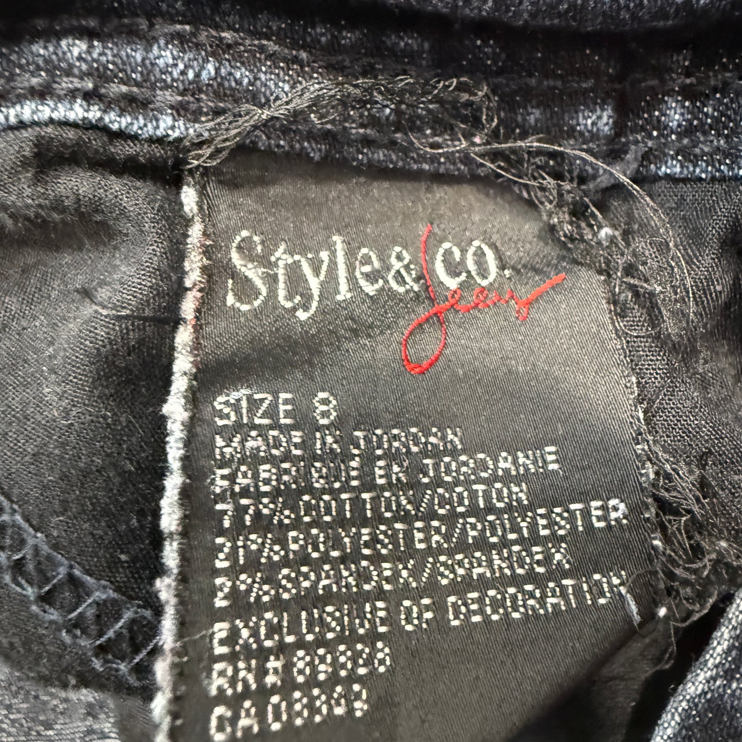 Style & Co. Tummy Control Women's Blue Denim Jeans Zip-Fly Pocket Classic Size 8