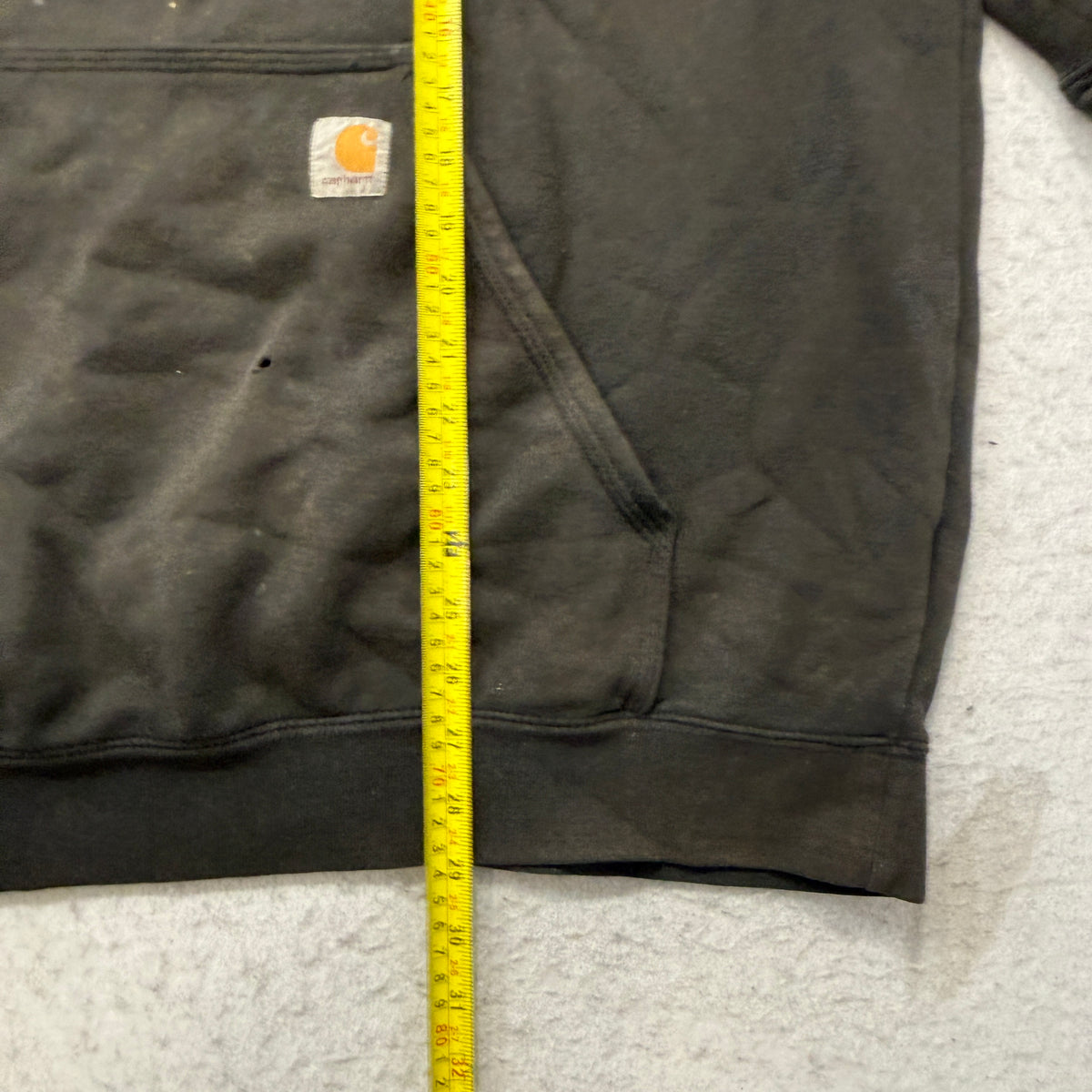 Carhartt Original Fit Logo Sleeve Pullover Hoodie Black Size XL photo 6