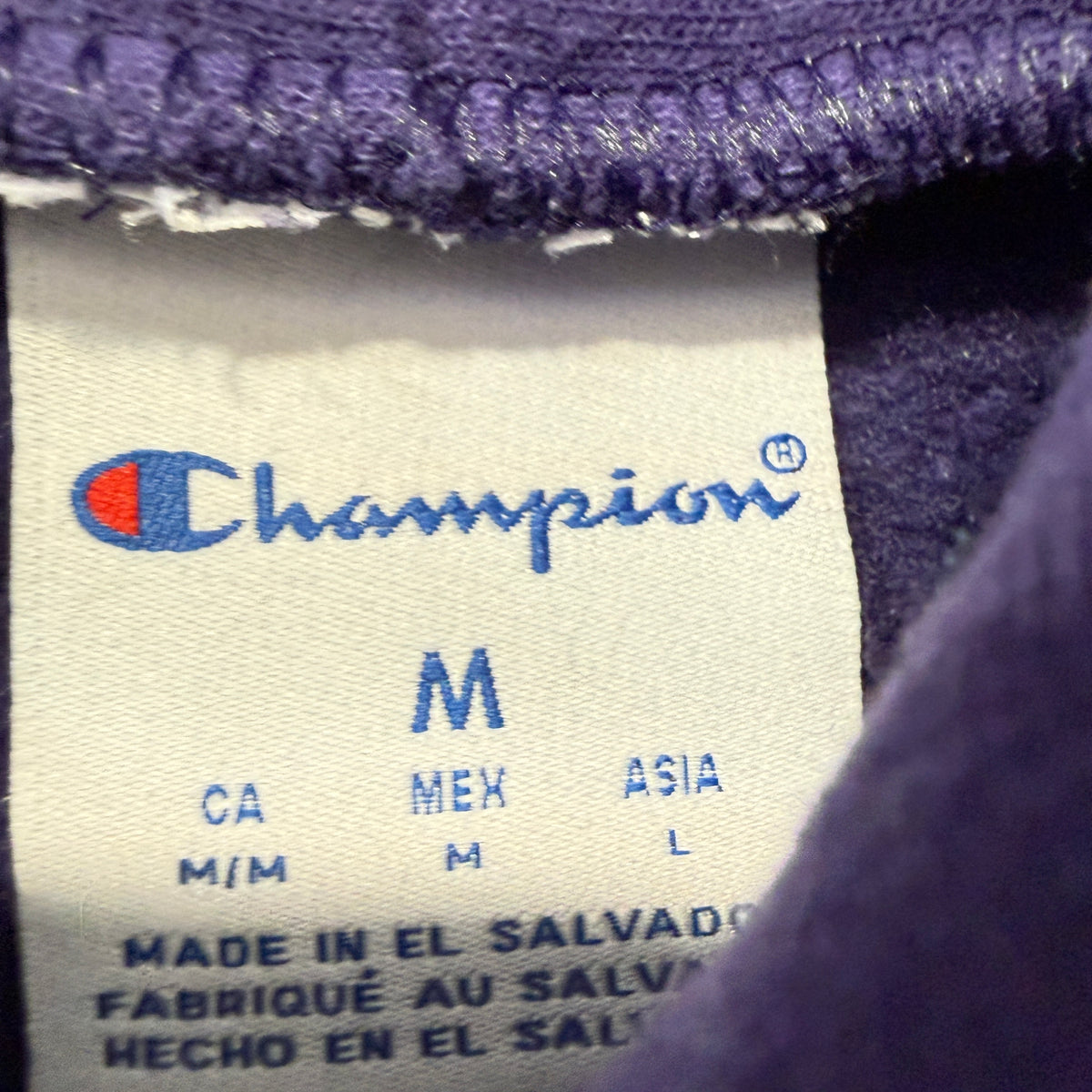 Champion Linfield College Purple Pullover Hoodie Size M photo 3
