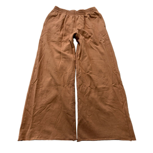 Richer Poorer Womens Brown Fleece Lounge Pants Elastic Waistband Wide Leg Size M