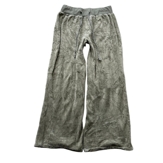 Juicy Couture Gray Velour Flared Wide Leg Track Pant Drawstring Casual Size S