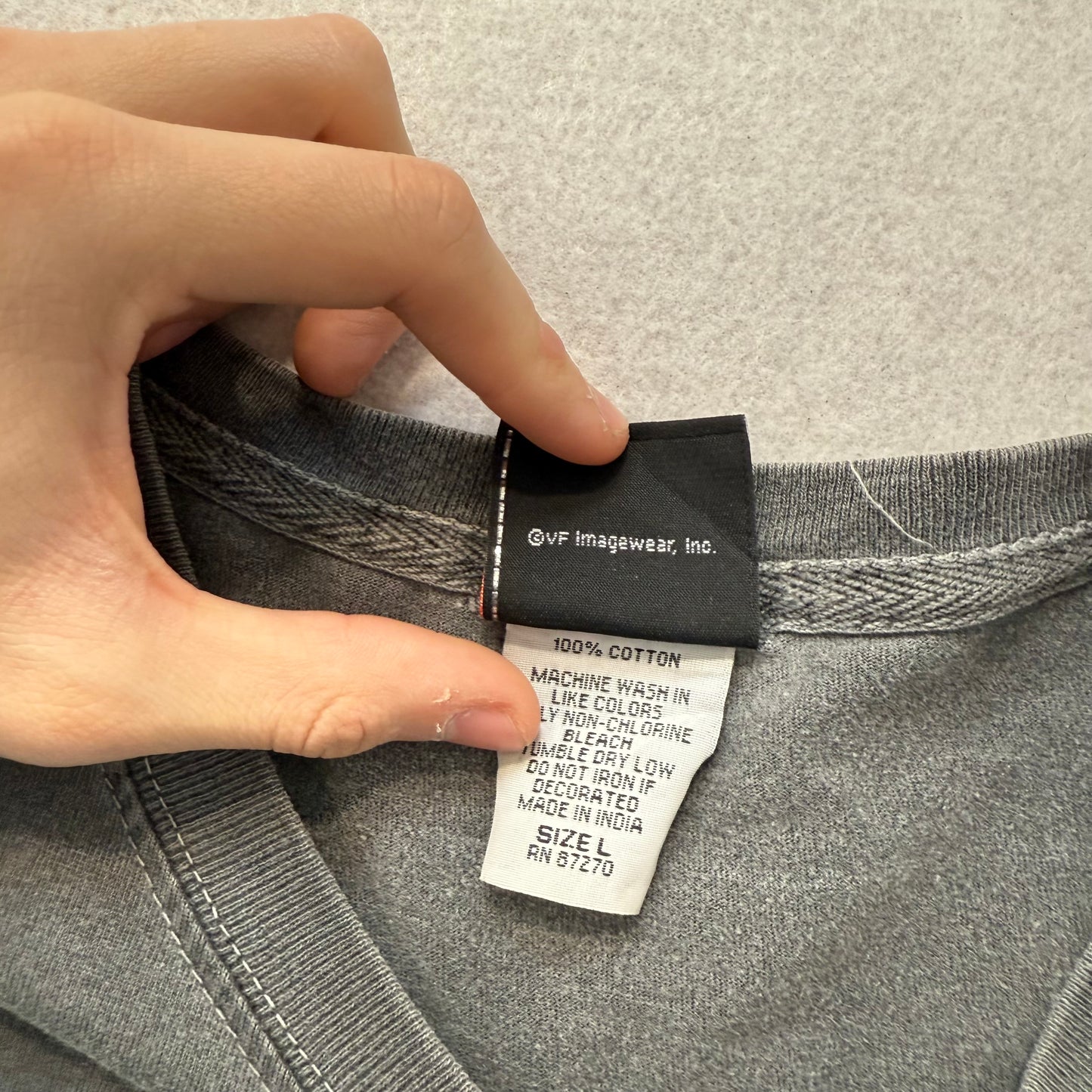 Harley-Davidson Men's Charcoal Gray Cotton T-Shirt Crew Neck Casual Tee Size L