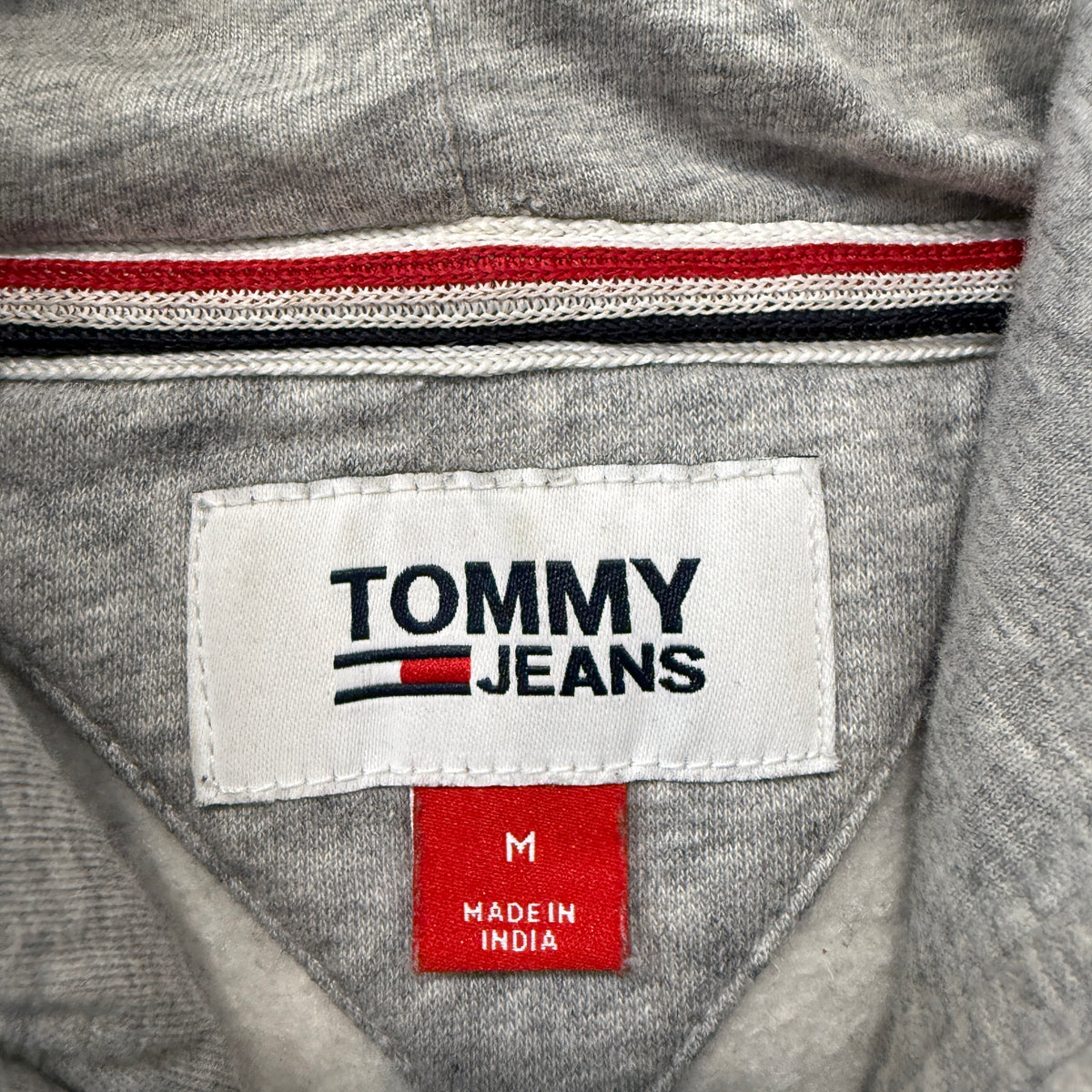 Tommy Jeans Grey Logo Pullover Hoodie Size M photo 3
