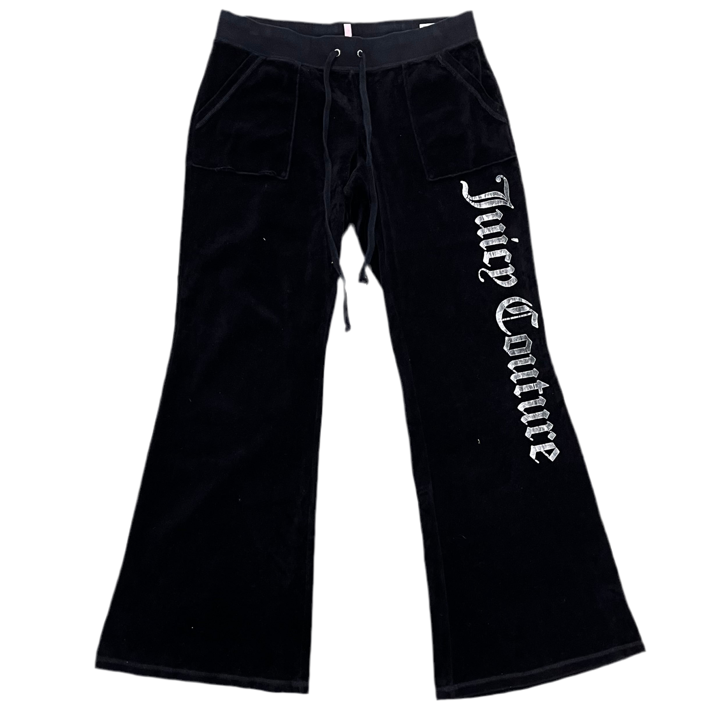 Juicy Couture Velour Back Snap Pockets + Logo Size L