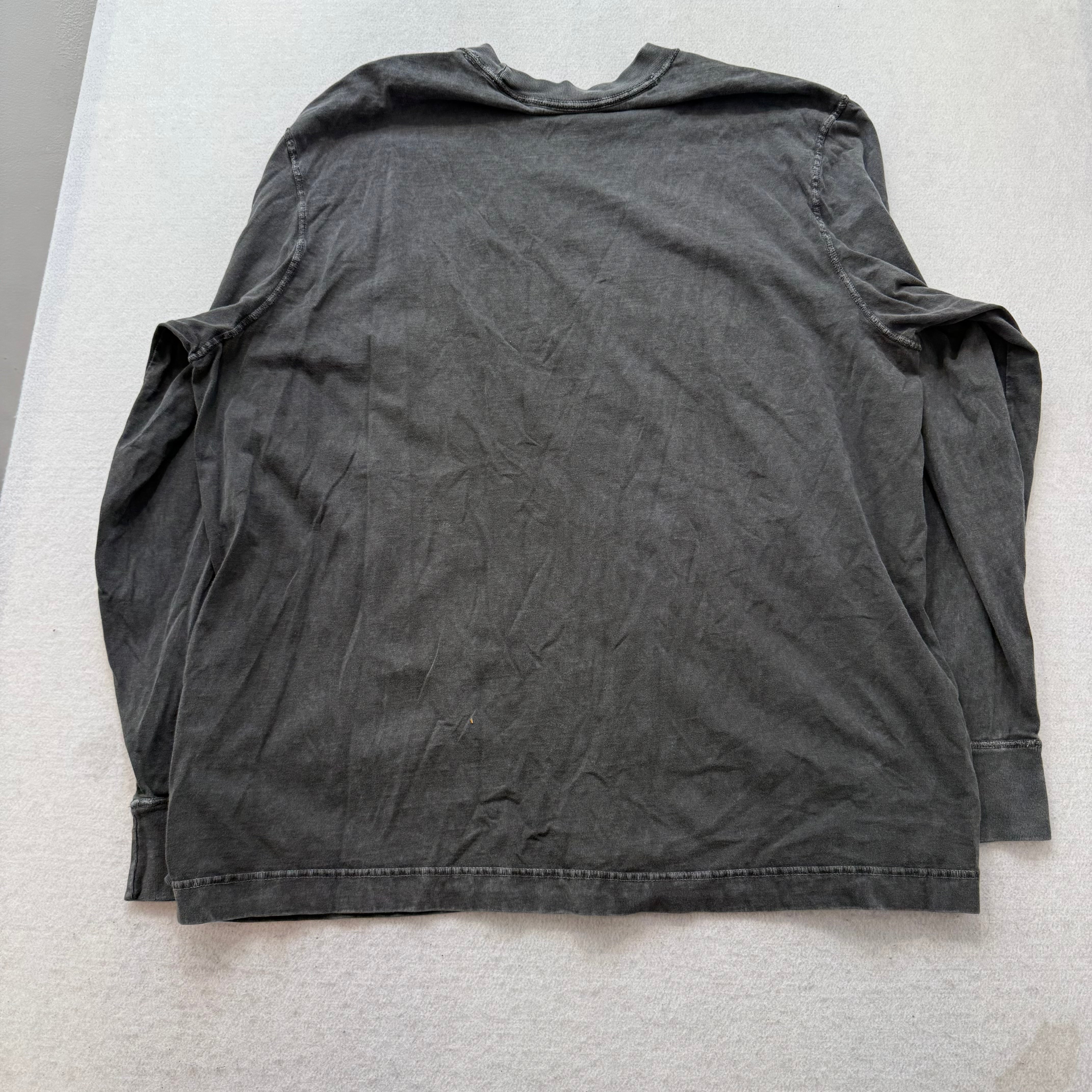 Abercrombie & Fitch Men's Gray Cotton T-Shirt Long Sleeves Graphic Tee Size XL