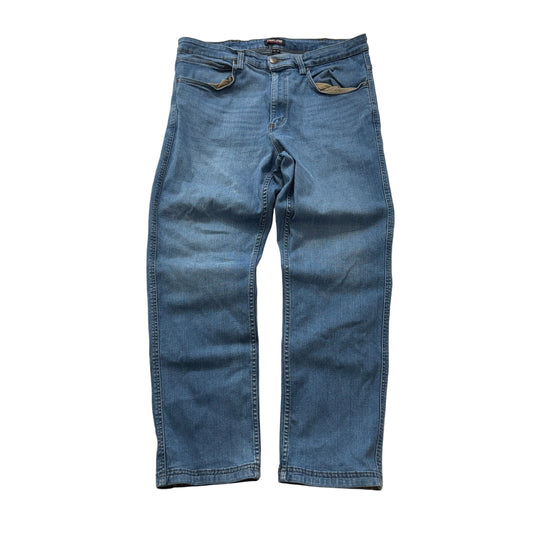 Kirkland Signature Men's Blue Denim Jeans Straight Fit Pocket Classic Size 38x30