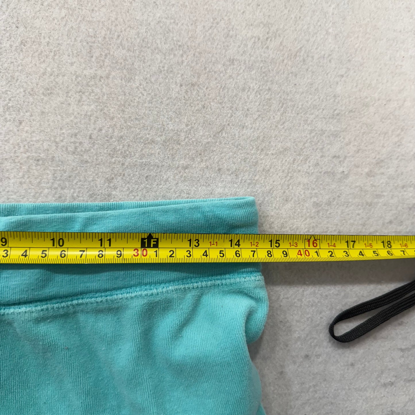 Vintage Juicy Couture Womens Aqua Velour Flared Track Pant Loungewear Y2k Size S