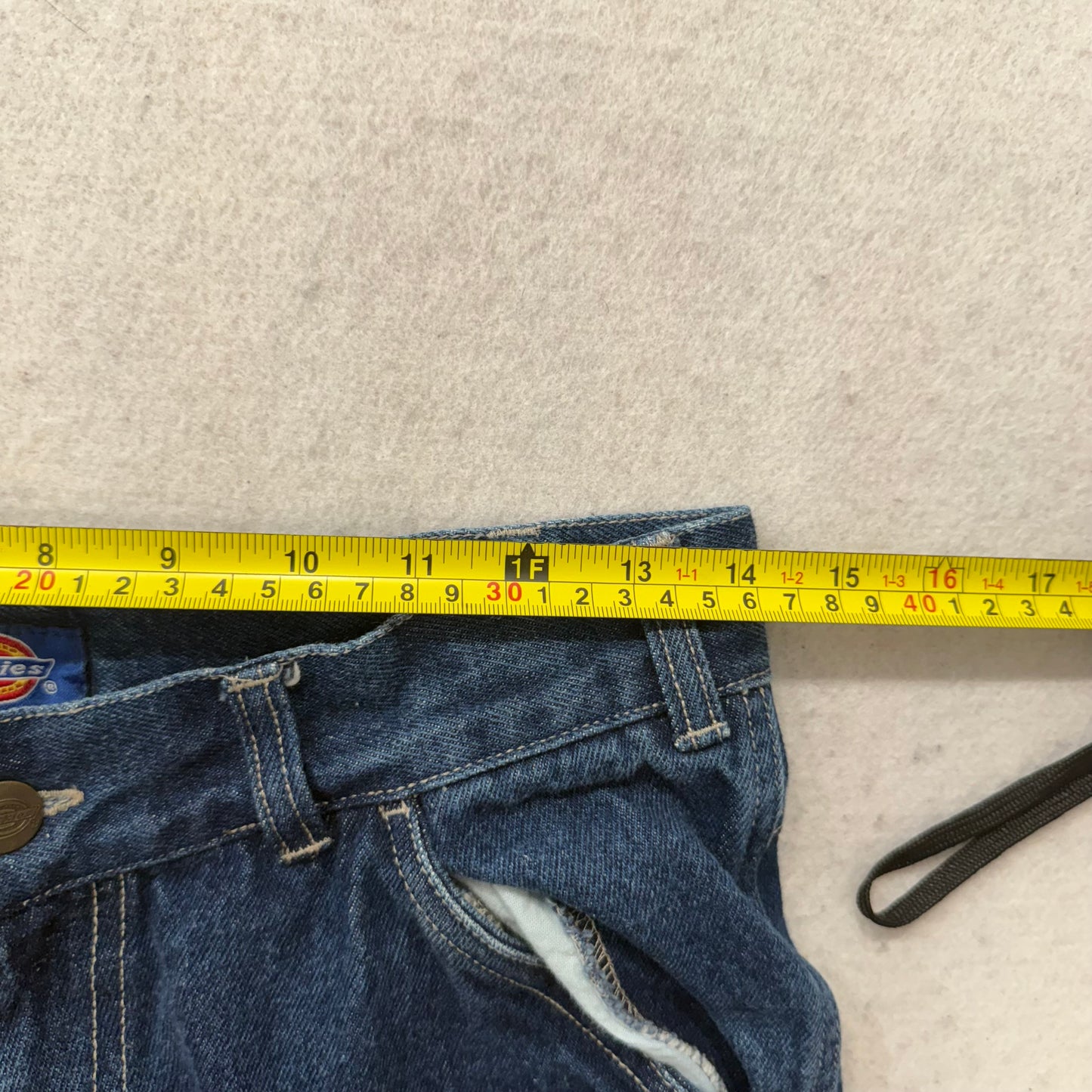 Dickies Men Dark Blue Cotton Straight Leg Carpenter Pant Utility Pocket Size 16H