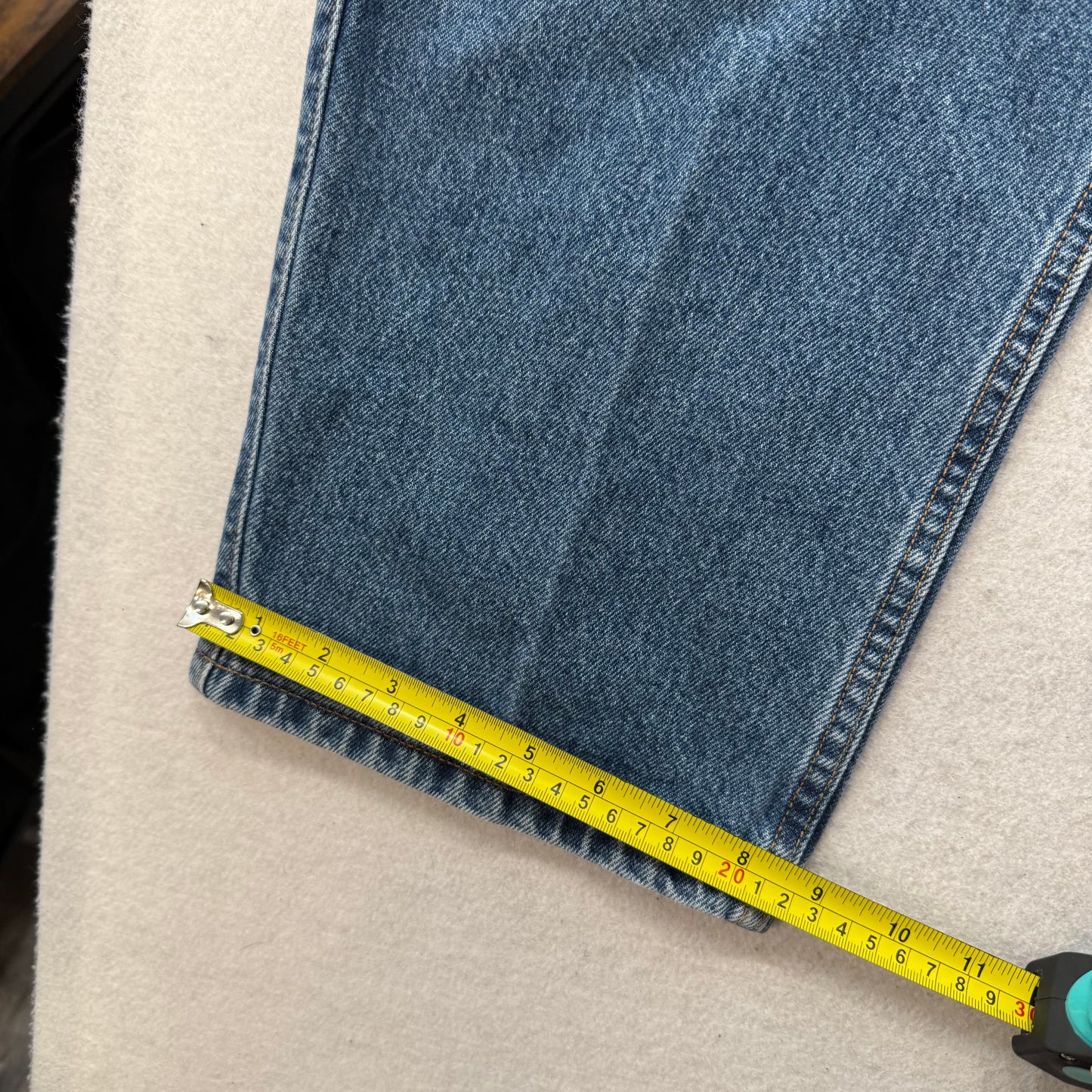 Levi's Strauss & Co Men's Medium Wash Blue Denim Relaxed Fit Baggy Jeans Size 42