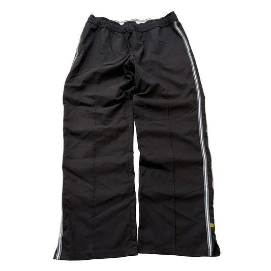 Made for Life Men's Black Track Pants Drawstring Pockets Side Stripe Size L