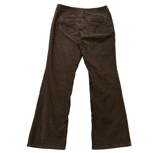 Sonoma Life + Style Women's Brown Corduroy Flared Boot Pants Low Rise Size 12