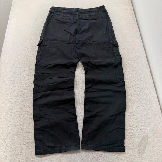 Wrangler Relaxed Fit Cargo Pants Men's Black Cotton Stretch Utility Size 32x32 photo 2
