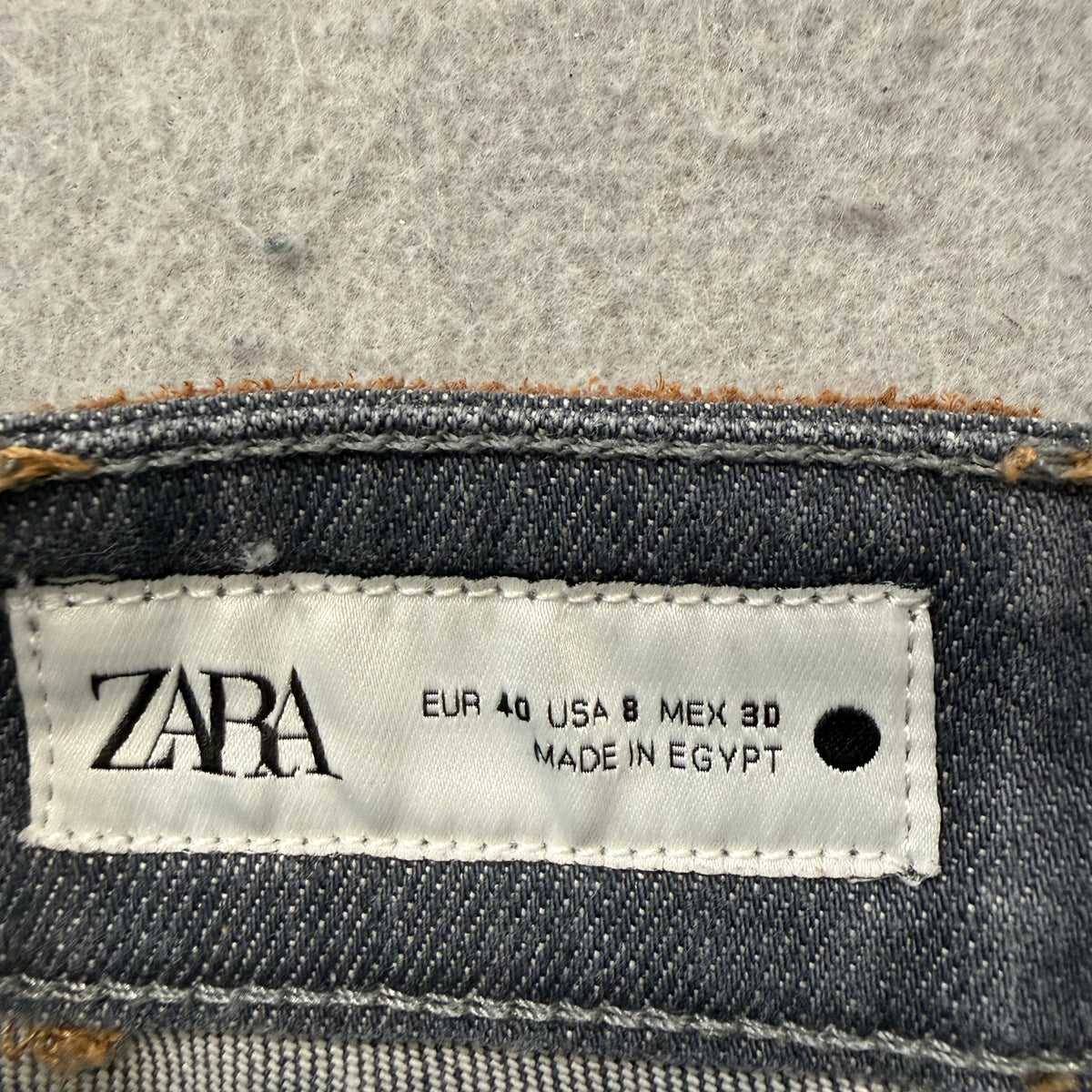 Zara Wide Leg Dark Gray Denim Jeans Size 8 photo 3