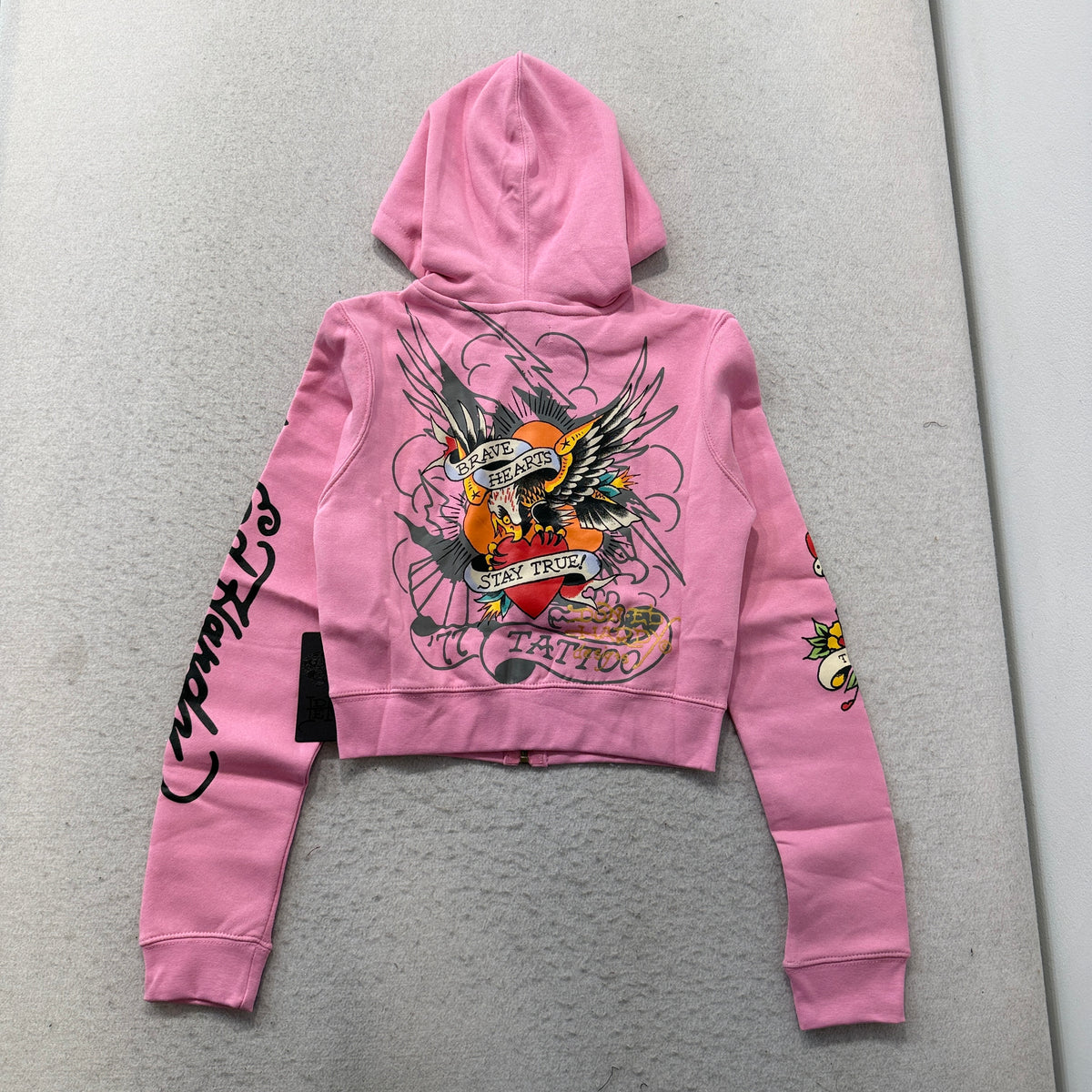 ED HARDY “Brave Eagle” BUBBLE GUM PINK FLARED MATCHING SET