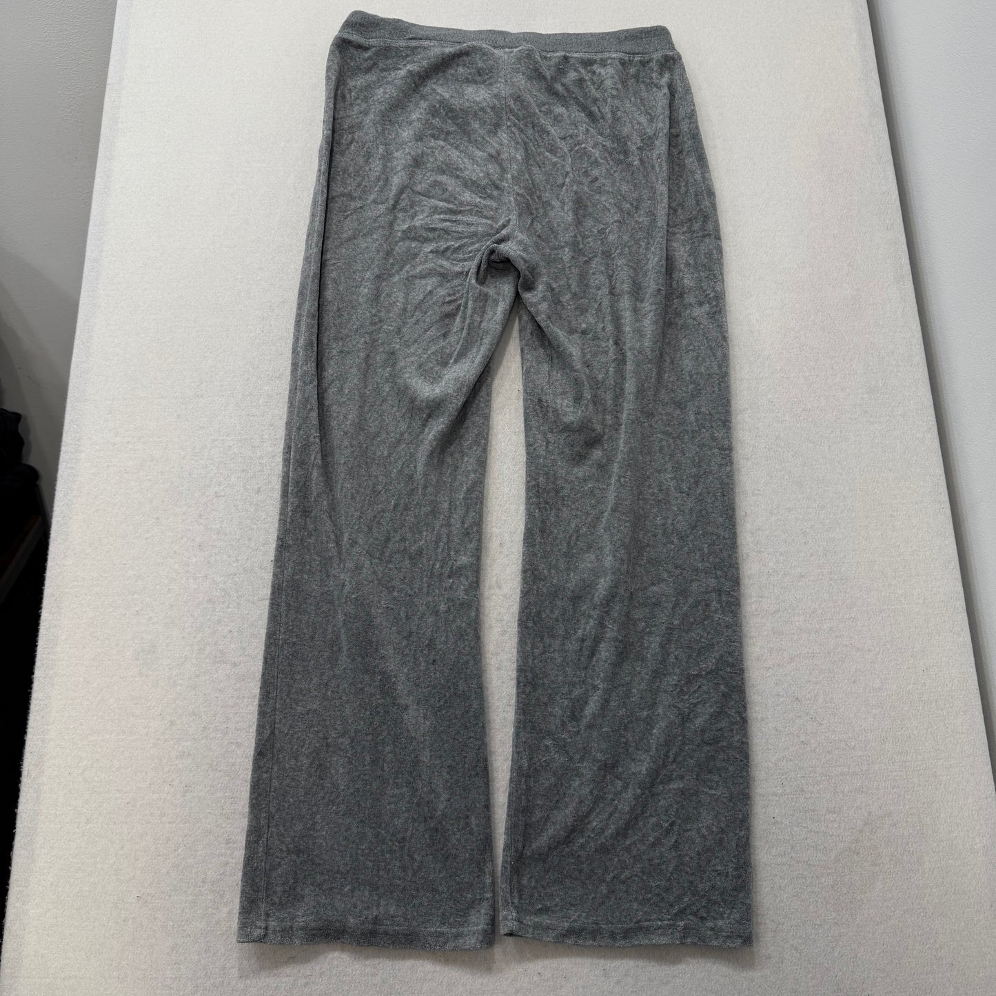 Vintage Juicy Couture Gray Velour Tracksuit Set Zip Up Jacket & Pant Y2k Size L