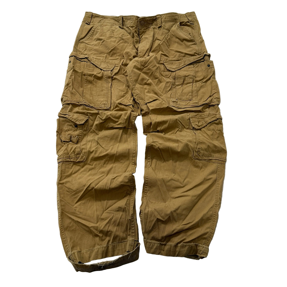 Eddie Bauer Cargo Pants Men's Khaki Tan Cotton Utility Pockets Relaxed Size 42 photo 1