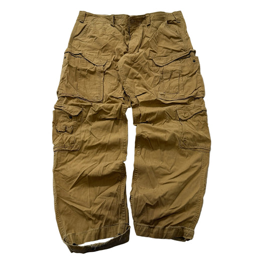 Eddie Bauer Cargo Pants Men's Khaki Tan Cotton Utility Pockets Relaxed Size 42 photo 1