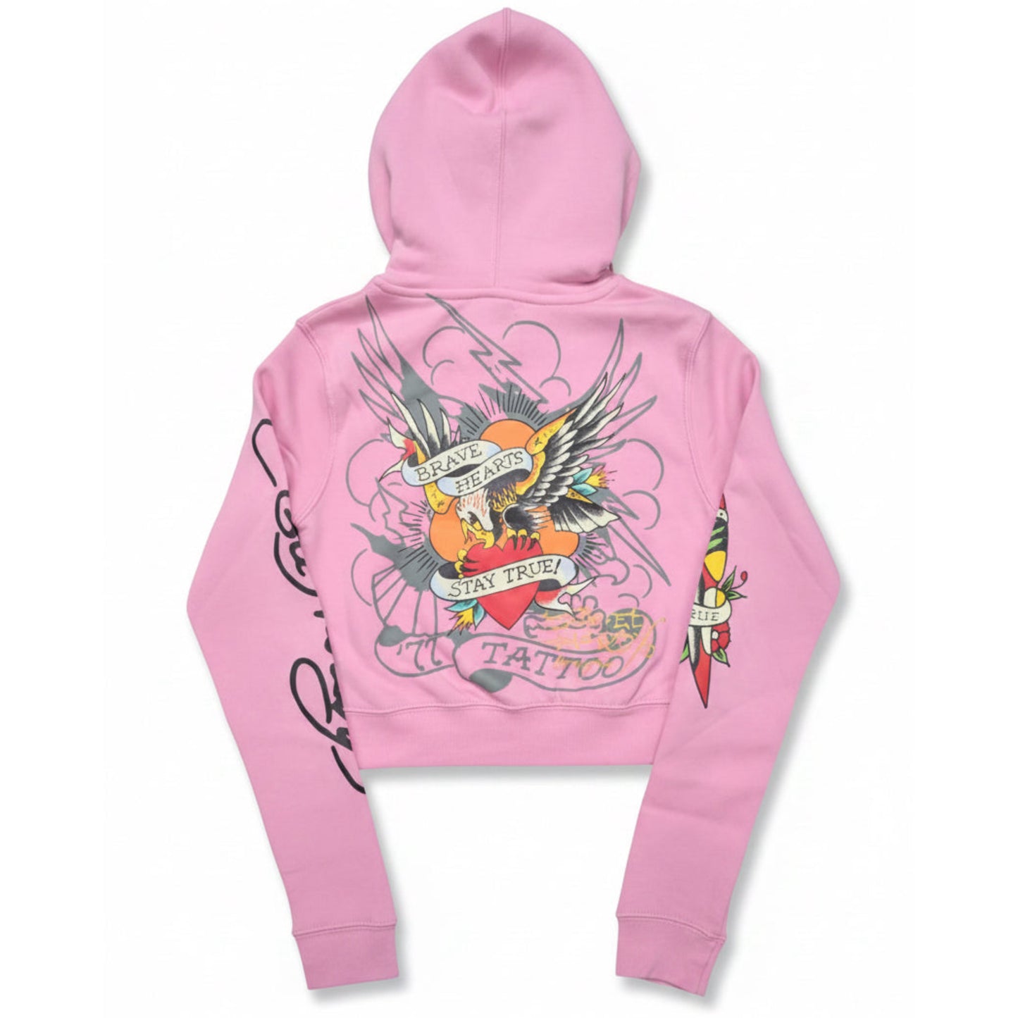 ED HARDY “Brave Eagle” BUBBLE GUM PINK BELL BOTTOM SET