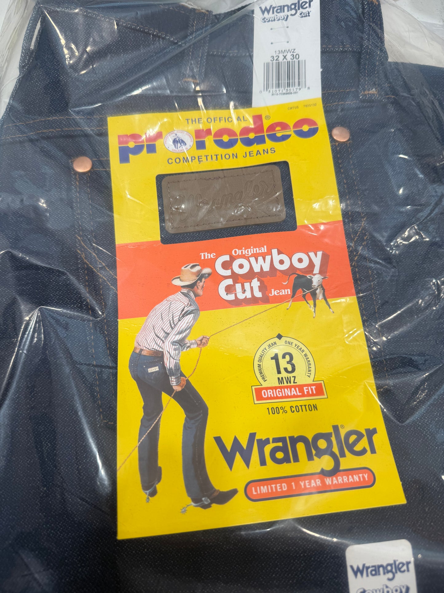 WRANGLER Original Cowboy Cut 13MWZ 100% Cotton Jeans 32x30 - Clean Curriculums 