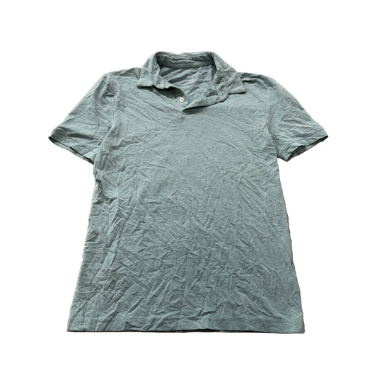 H&M Slim Fit Polo Shirt Men's Sage Green Cotton Short Sleeve Size XS photo 1