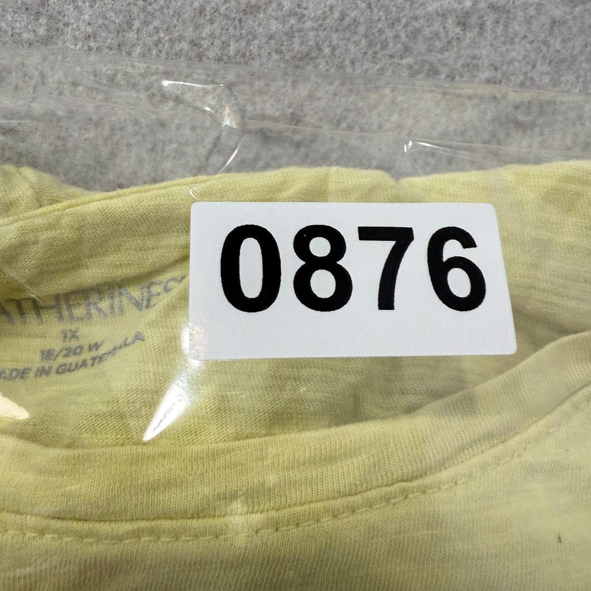 Vintage Y2K 2000's Catherines Pale Yellow Faded Graphic Tee