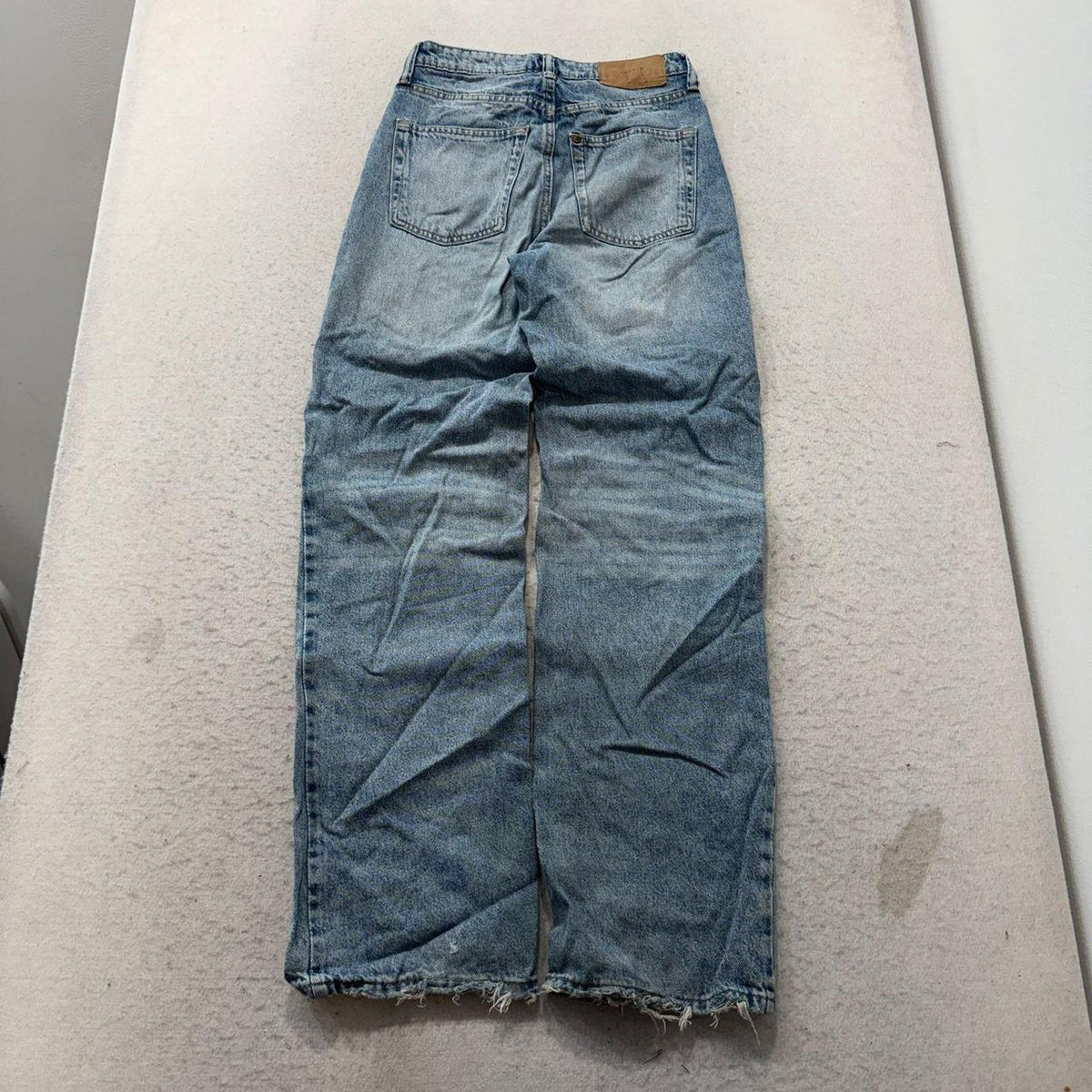 Vintage Y2K 2000's Women's Wide Leg Faded Open Leg Jeans