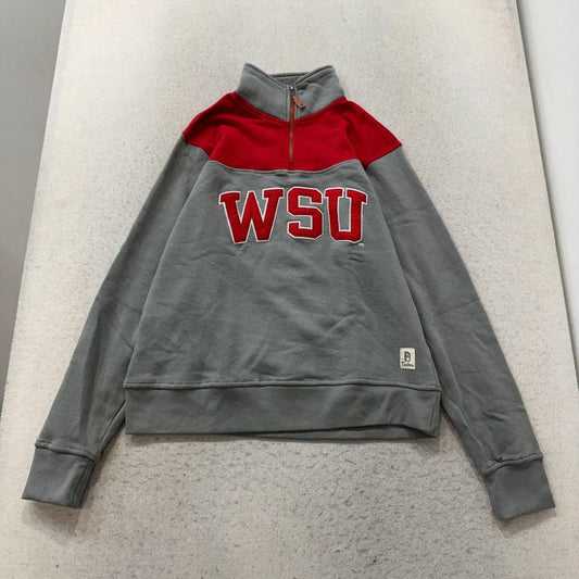 Vintage Y2K 2000's Pressbox Grey Spellout Quarter Zip Pullover
