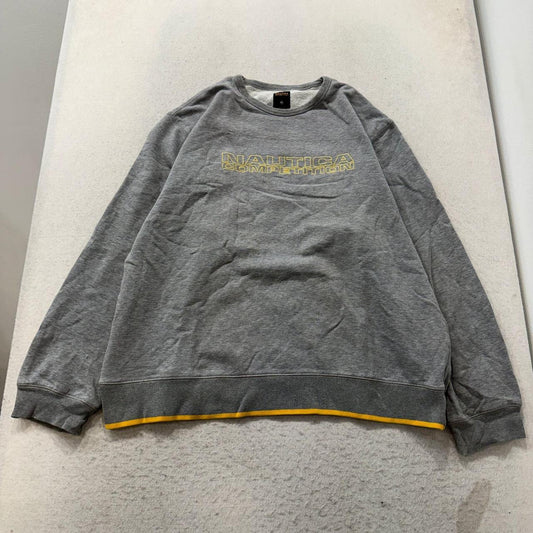 Vintage Y2K 2000's Nautica Grey Boxy Crewneck Sweatshirt