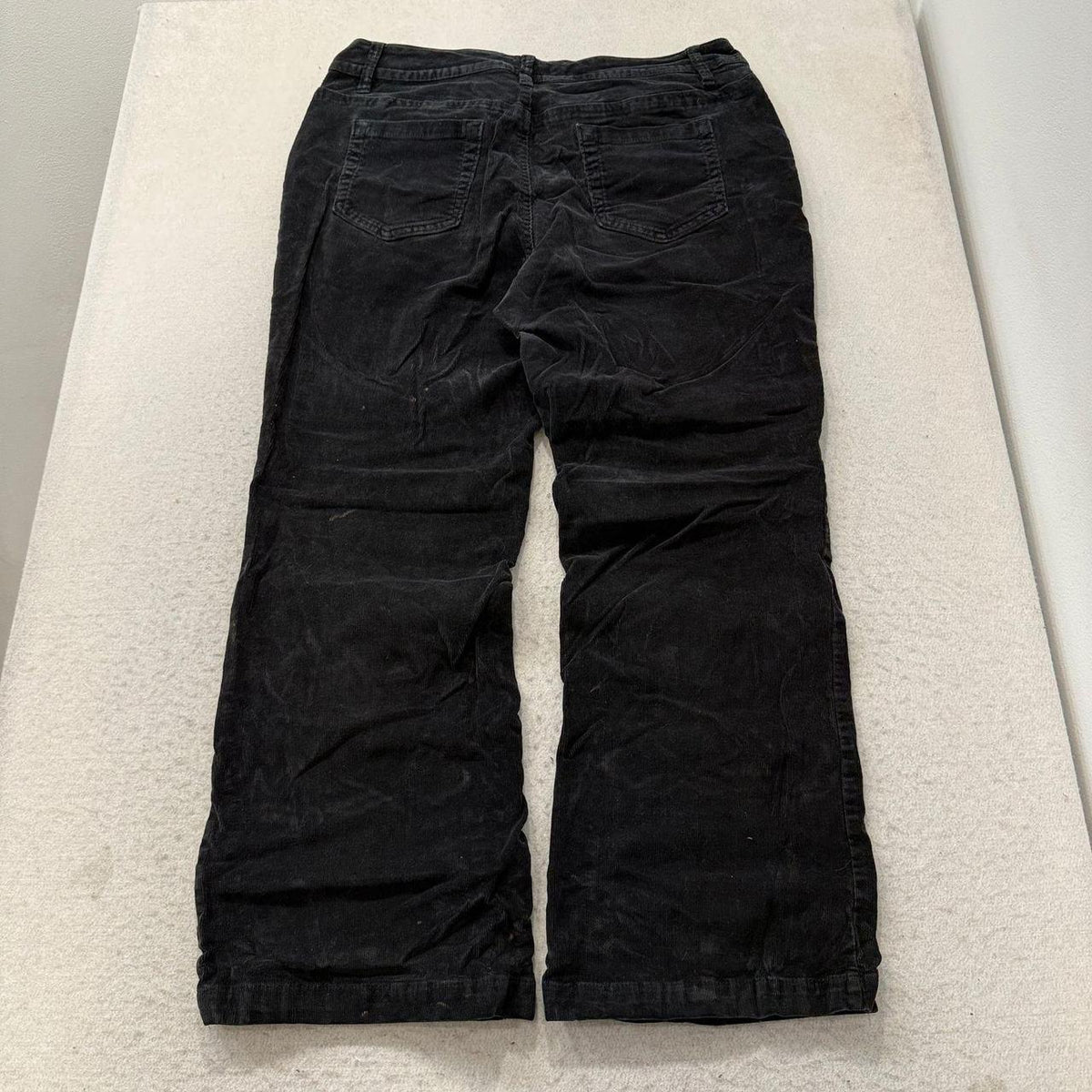 Vintage Y2K 2000's Women's Black Open Leg Corduroy Pants