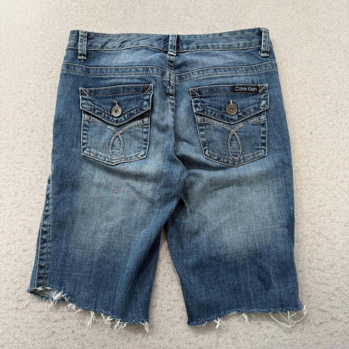 Vintage Y2K 2000's Calvin Klein Faded Distressed Denim Shorts