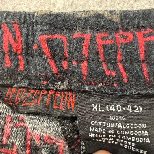 Vintage 90s Led Zeppelin Faded Charcoal Graphic Pajama Pants