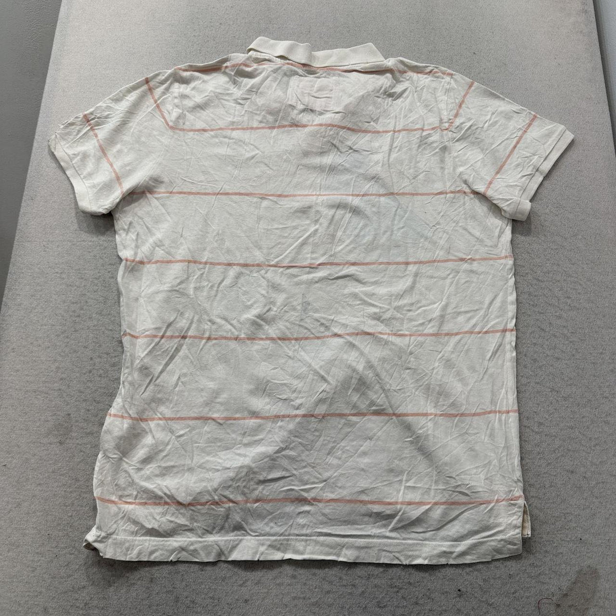 Vintage Y2K 2000's Aeropostale Cream Striped Polo Shirt
