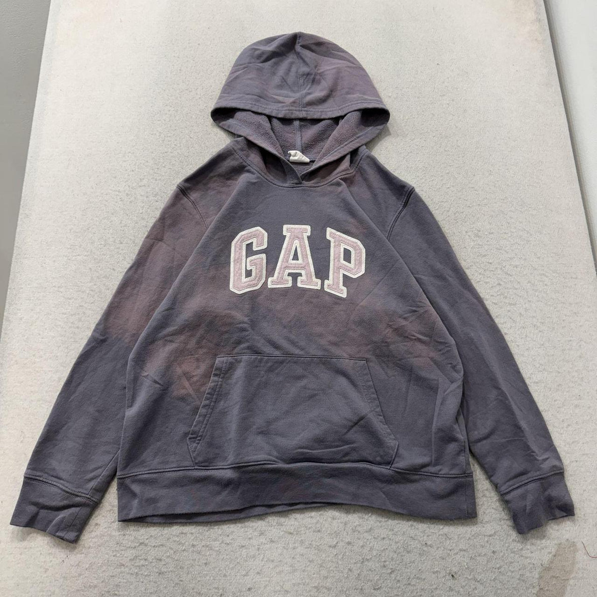 Vintage Y2K 2000's Gap Charcoal Grey Boxy Faded Pullover Hoodie