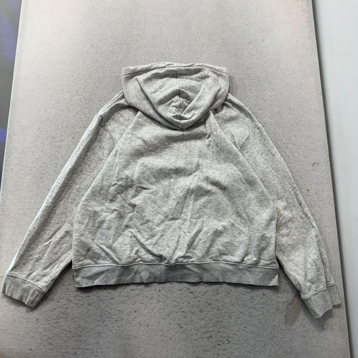 Vintage Y2K 2000's Heather Grey Oversized Faded Blank Hoodie