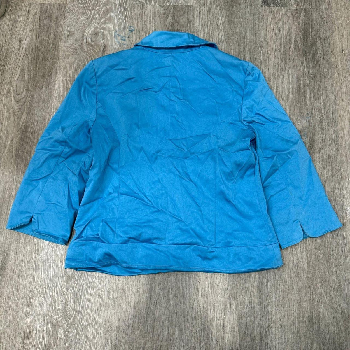 Vintage Y2K 2000's Women's Charter Club Bright Blue Boxy Blazer Jacket
