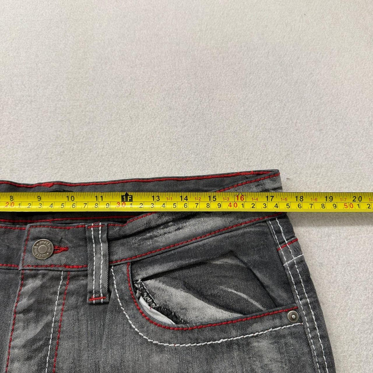 Vintage Y2K 2000's Method Charcoal Faded Open Leg Jeans