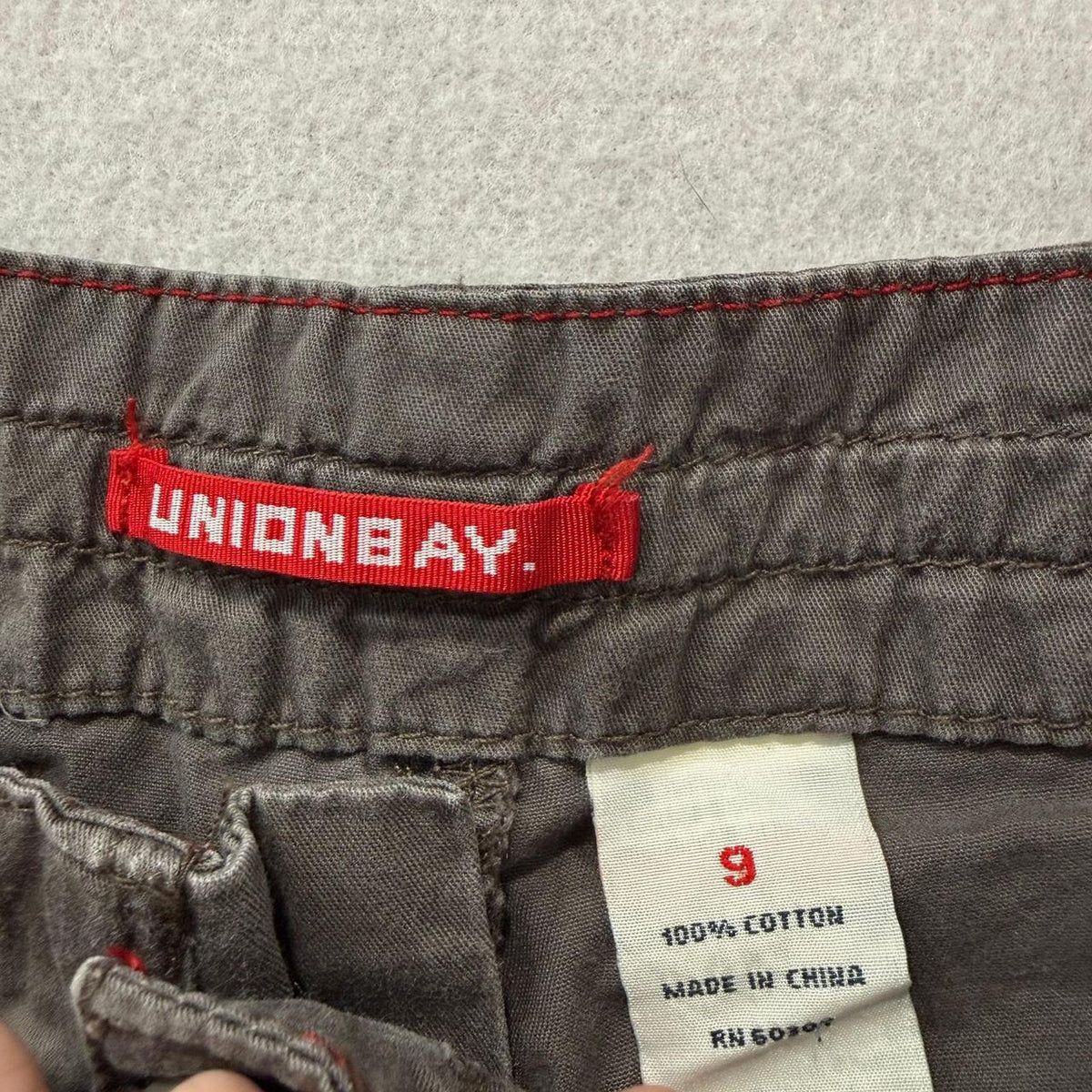 Vintage Y2K 2000's Unionbay Grey Baggy Faded Cargo Shorts