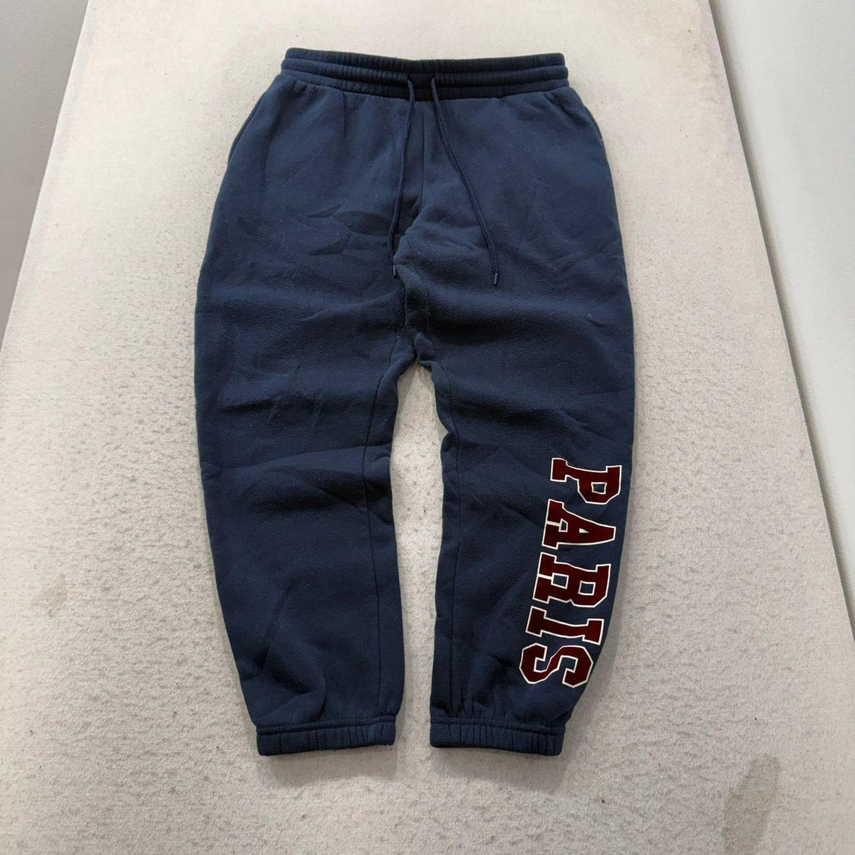 Vintage Y2K 2000's Navy Baggy Paris Graphic Joggers