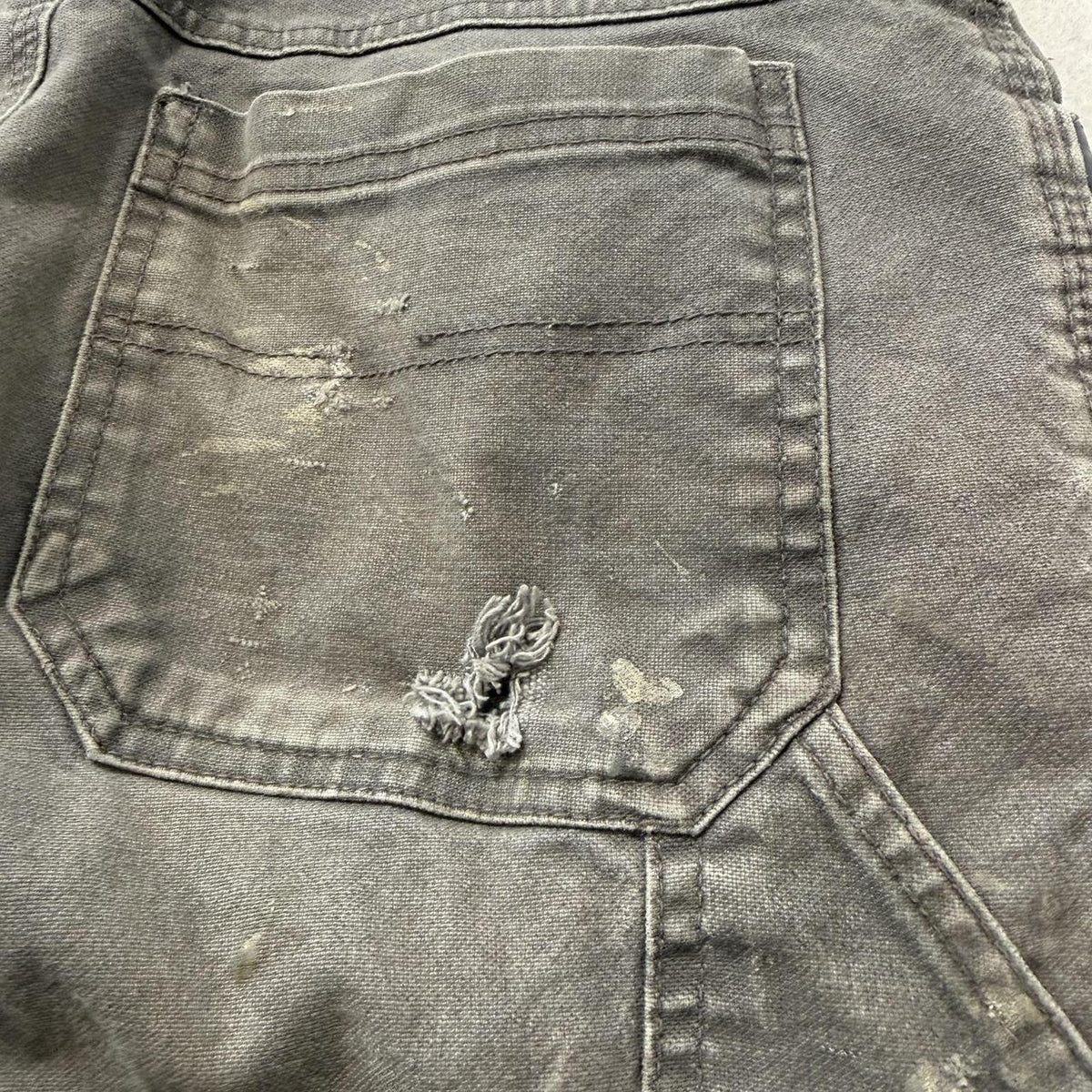 Vintage Y2K 2000's Baggy Distressed Grey Work Pants