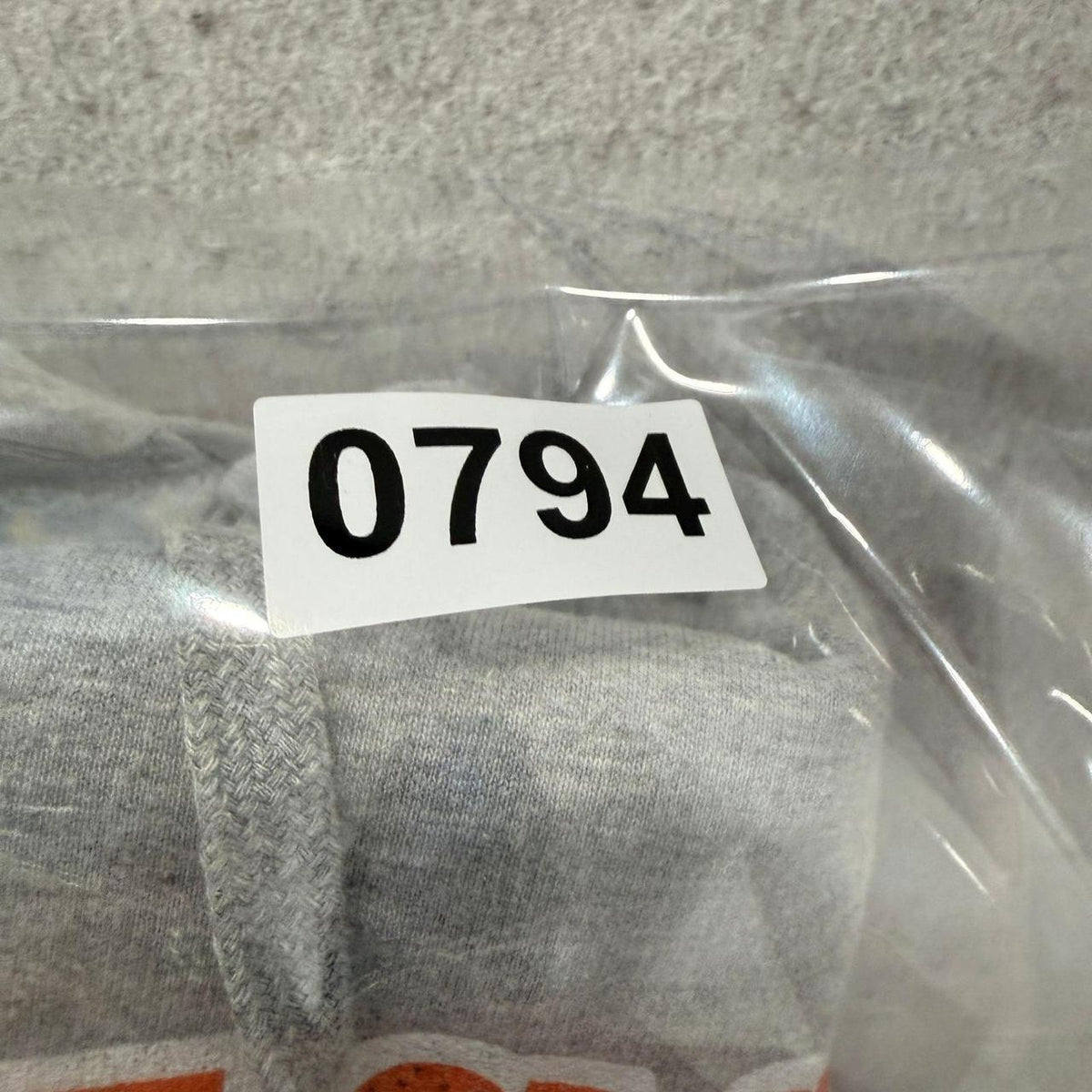 Vintage Y2K 2000's Port & Company Heather Grey Spellout Graphic Hoodie
