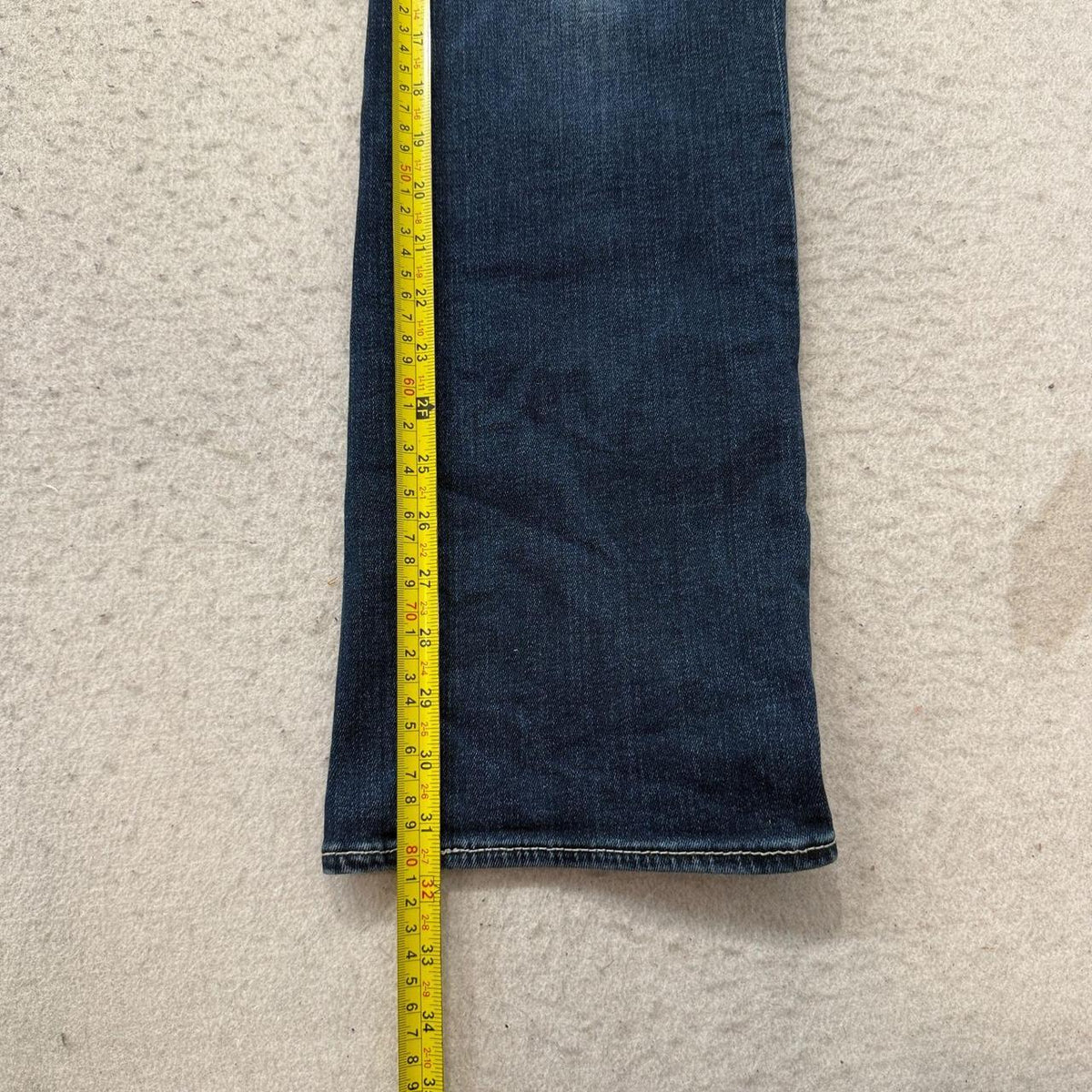 Vintage Y2K 2000's Dark Wash Distressed Open Leg Jeans