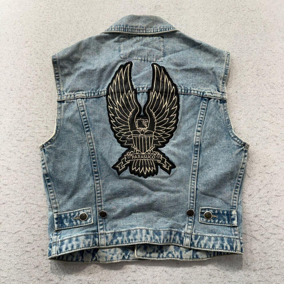 Vintage Y2K 2000's Parasuco Faded Distressed Denim Vest